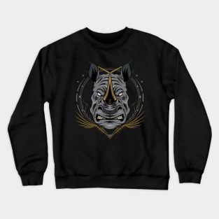 rhinoceros illustration Crewneck Sweatshirt